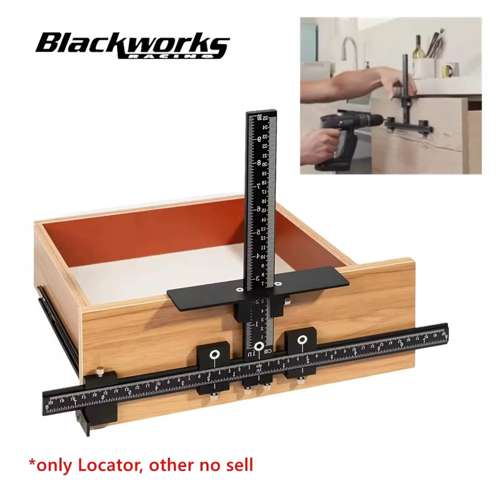 ปรับฮาร์ดแวร์ตู้ Jig สําหรับ Fast แม่นยําติดตั้งประตูลิ้นชักดึง Handle เจาะท่องเที่ยว Locator อลูมิเนียม 1