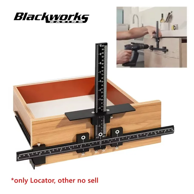 ปรับฮาร์ดแวร์ตู้ Jig สําหรับ Fast แม่นยําติดตั้งประตูลิ้นชักดึง Handle เจาะท่องเที่ยว Locator อลูมิเนียม 1