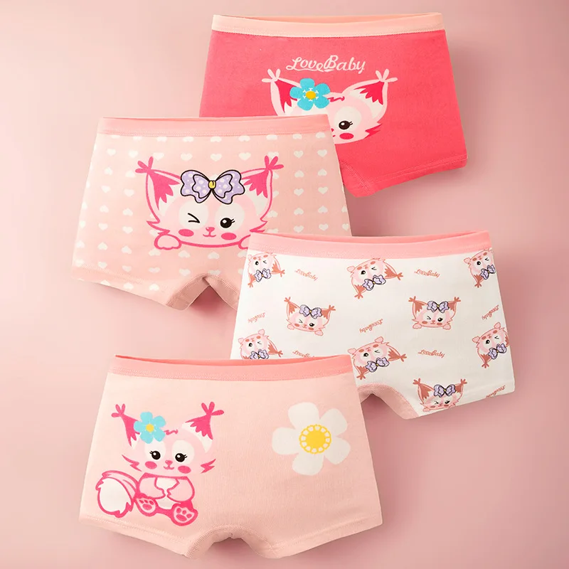 5Pcs/Lot Teenage Panties 10-13 Years Underwear Children Cotton Kids Girls  Briefs 