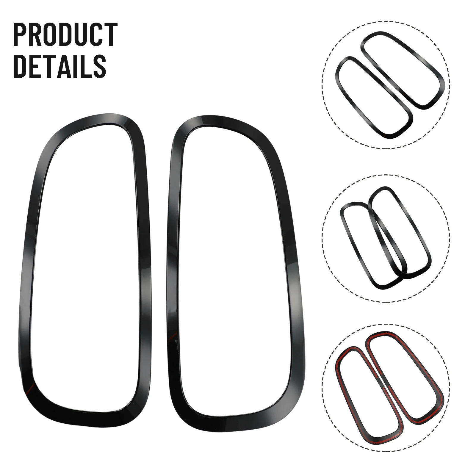 

2Pcs For Mini- Clubman- F54 2022 Rear Taillight Ring Bezel Trim Covers Carbon Fiber Look Tail Light Frame Car Accessories