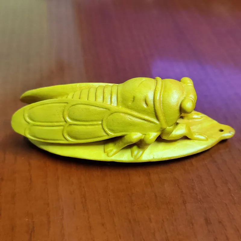 예쁜 매미 조각상, ST058-8x3x2.5 cm, 회양목 네트스케