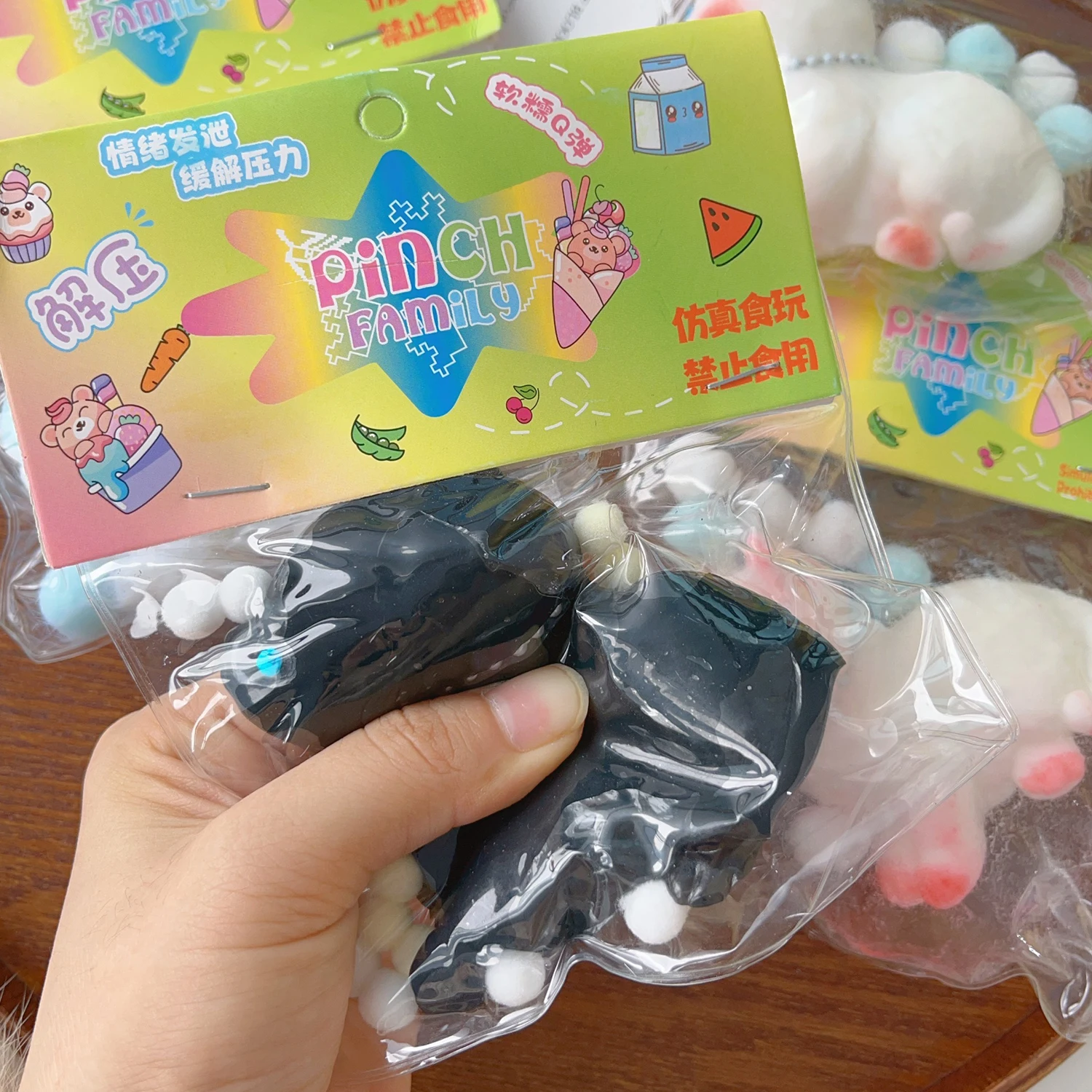 3-color Simulation Kitten Pinching Toys Children Slow Rebound Silicone Finger Pinching Sensory Relaxation Decompression Toys 5