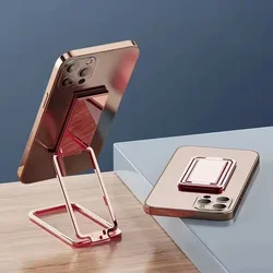 Universal 360° Rotating Metal Phone Ring Holder & Foldable Stand (Rose gold)