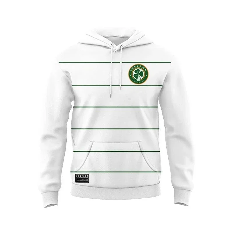 thumbnail image 1 of Camisetas de entrenamiento de rugby local y visitante de Irlanda, sudaderas con capucha 2024 2025, sudaderas deportivas informales cómodas con estampado 3D, para compras y viajes, 1 of 5