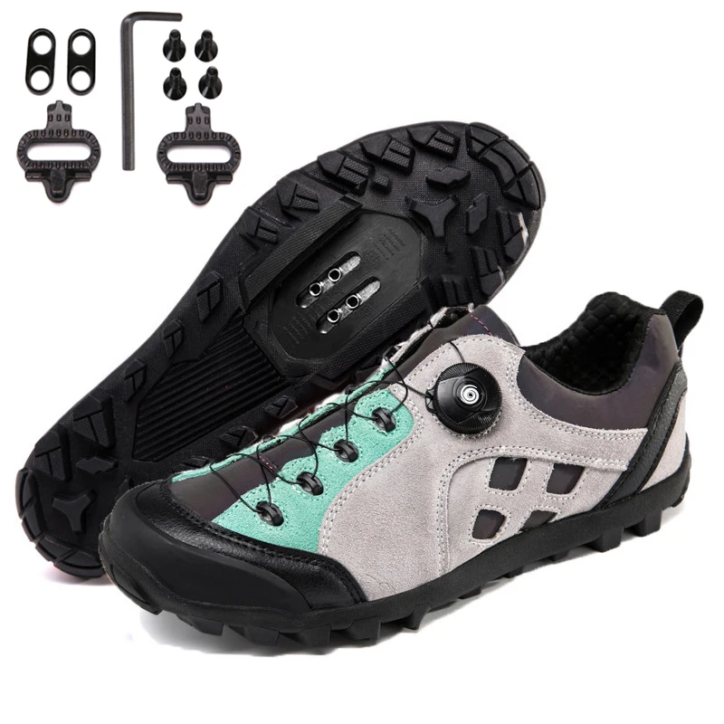 Leather Cycling Shoes Mountain Speed Outdoor Racing Sneakers 39-46 MTB