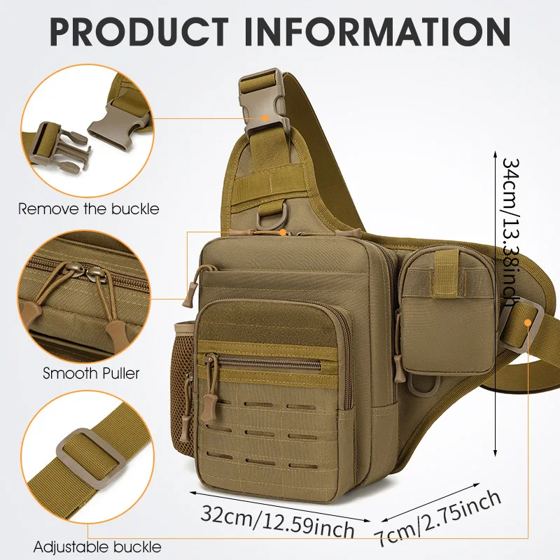 Nylon Outdoor Sports Crossbody Shoulder Bag for Men