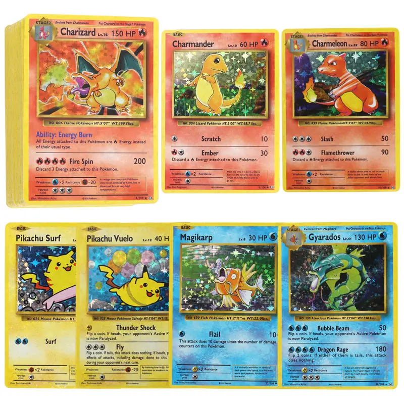 Pokémon Cards 1st Edition Gym Set Foil Flash Cards Dark Charizard Alakazam  Venusaur Mewtwo Classic Game Collect Ptcg Team Rocket - Game Collection  Cards - AliExpress