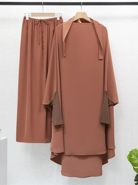 Robe de Prière pour Femme Musulmane, Ensemble Deux Pièces, Kaftan, Islam, Éducatif, Ramadan, Maroc, Arabe, Dubaï, Abayas, Décontracté