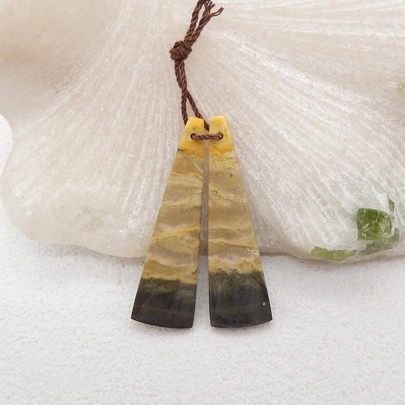 

Natural Bumble Bee Stone Earrings For Women 38x9x3mm 4.3g Semiprecious Fine Jewelry Accessories Factory Direct New Arrival 2024