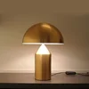 Modern Bedroom Decoration Mushroom Table Lamp Plating Iron Body LED Plug In Desk Lights Cafe Bar Hotel Table Lustres With Switch 2