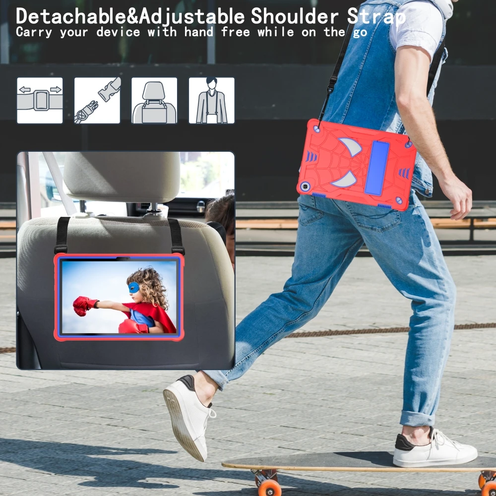 Tablet Cover com Kickstand Strap para Crianças Capa para Lenovo M10 3rd Gen 2023 10.1 Tb328fu Tb328xu Plus Tb125fu 128fu Xiaoxin Pad 10.6 2023 - Imagem 2