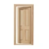 1/12 Dollhouse Miniature Door Window Frame Unpainted Doll Wood External Single Door Unpainted Diy Door 3