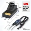 T12 Soldering Station STM 32 Chip Version 2.1 OLED Digital Adjust Temp 5pin Soldering Iron Handle Or Tweezers Handle AUTO Sleep 6