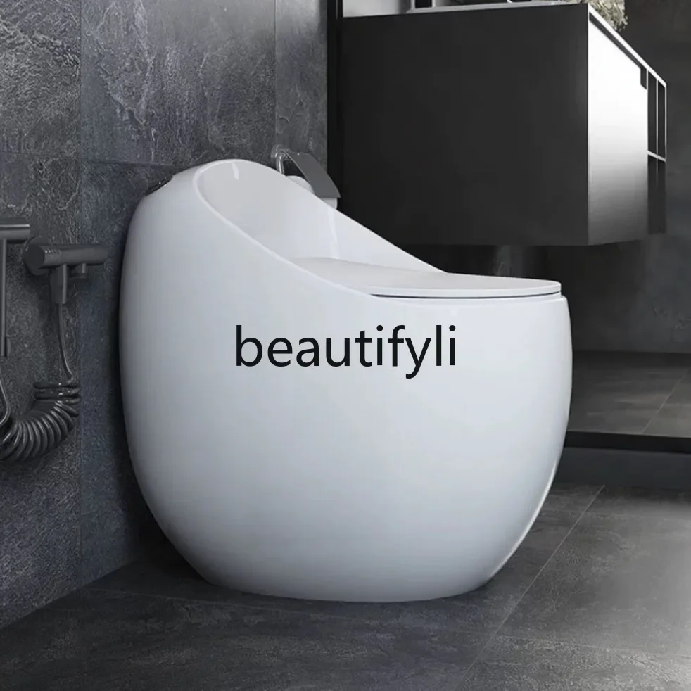 Egg-shaped toilet one-piece super swirl color toilet 2
