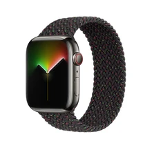 

Black Unity Braided Solo Loop Strap For Apple Watch band 44mm 38mm 45mm 41mm Nylon Elastic Bracelet iWatch Series 3 4 5 SE 6 7