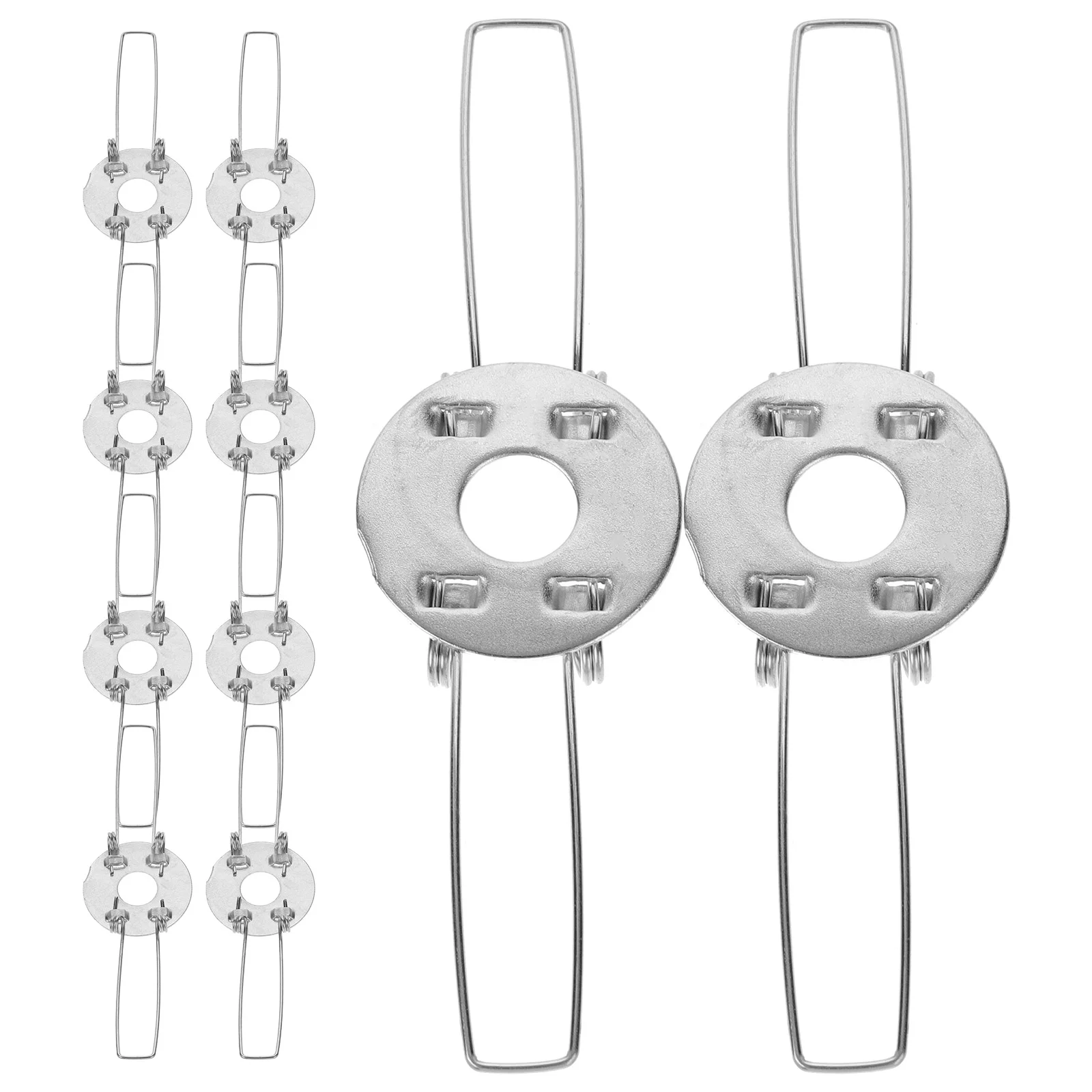 Lamp Holder Spring Clip Shape Buckles Bracket Adapter Lampshade Clamps Galvanized Iron 10 Pcs DIY for