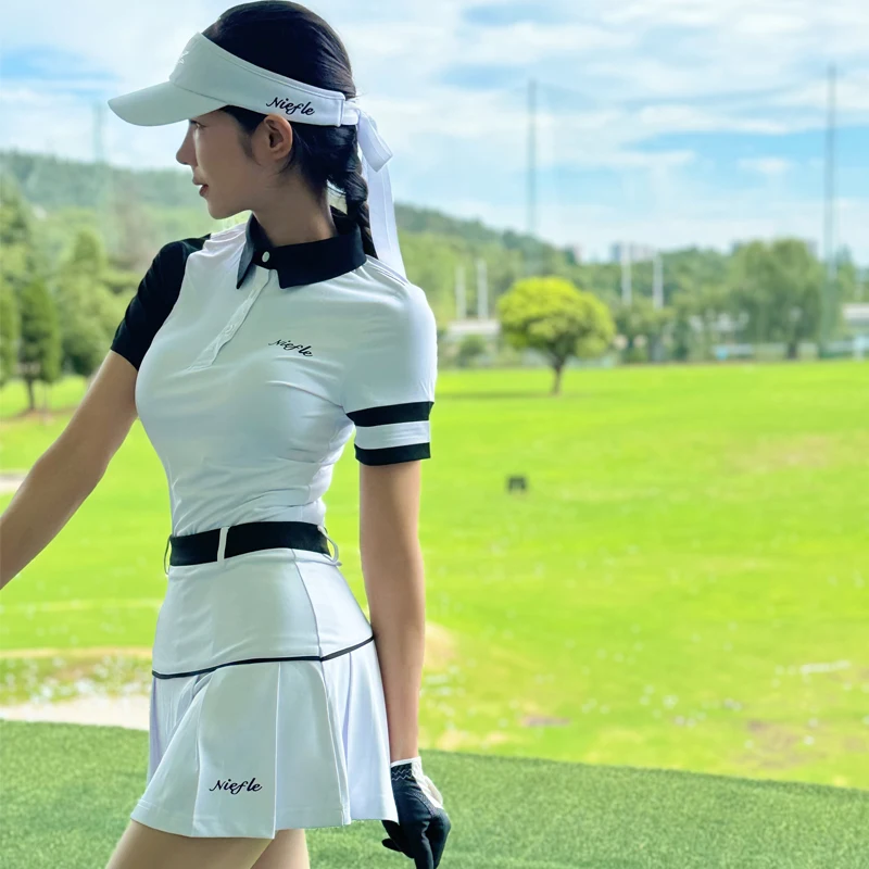 Summer Golf Women's Short Sleeves Breathable and Slimming Outdoor Leisure Sports