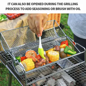 Stainless Steel BBQ Grill Basket 4
