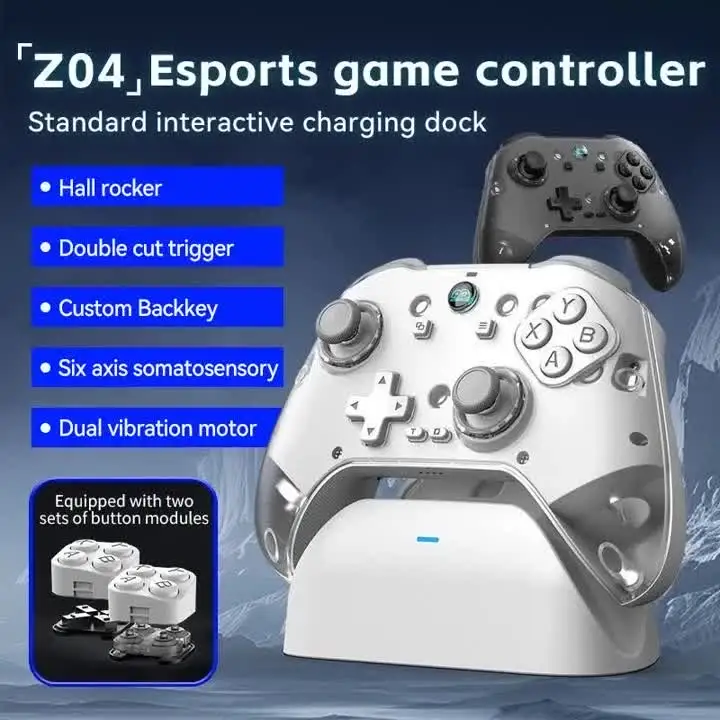 New Z04 Wireless BT Game Controller Six-axis Gyroscope Hall