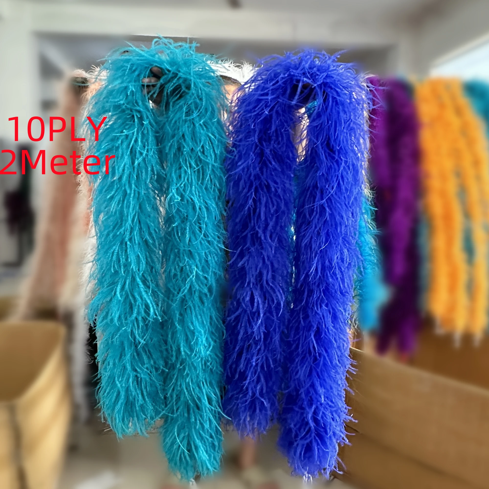 2MeterlotOstrichFeathersBoa1361015plyThickOstrichBoaFluffy
