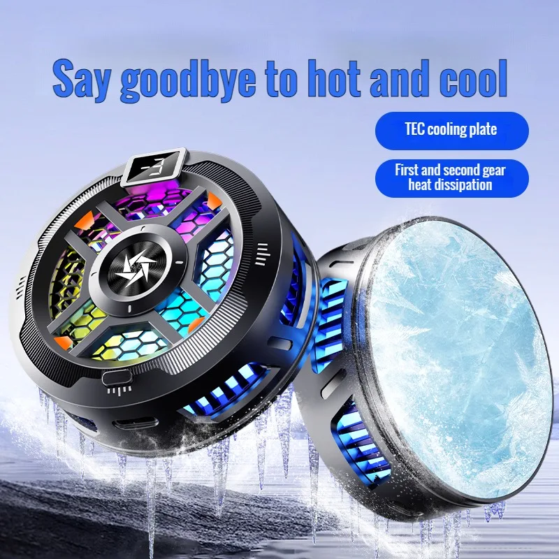 Phone Cooler Mobile Phone Magnetic/ Back-Clip 2 In 1 Semiconductor Radiator RGB Light IOS Android PUBG LOL Game Cooler