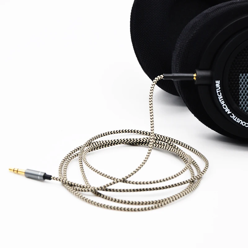 

For Audio Technica Meizu Philips MSR7 SHB9850 SOLO3 H6 H8 H9 HD50 Replaceable 3.5mm Nylon Braided Headphone Upgrade Cable
