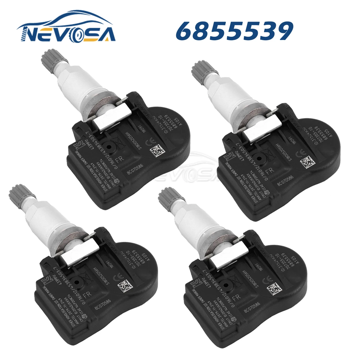 TPMS Tire Pressure Sensors 433Mhz 4PCS For BWM 6855539 36106856209 36106881890