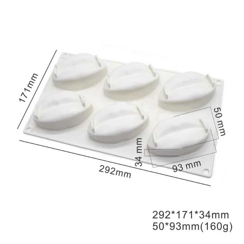 6 Cavity Sexy Lip Silicone Chocolate Mousse Mold Diy Handmade Dessert Soap Mould Cake Decorating Tools Kitchen Bakeware