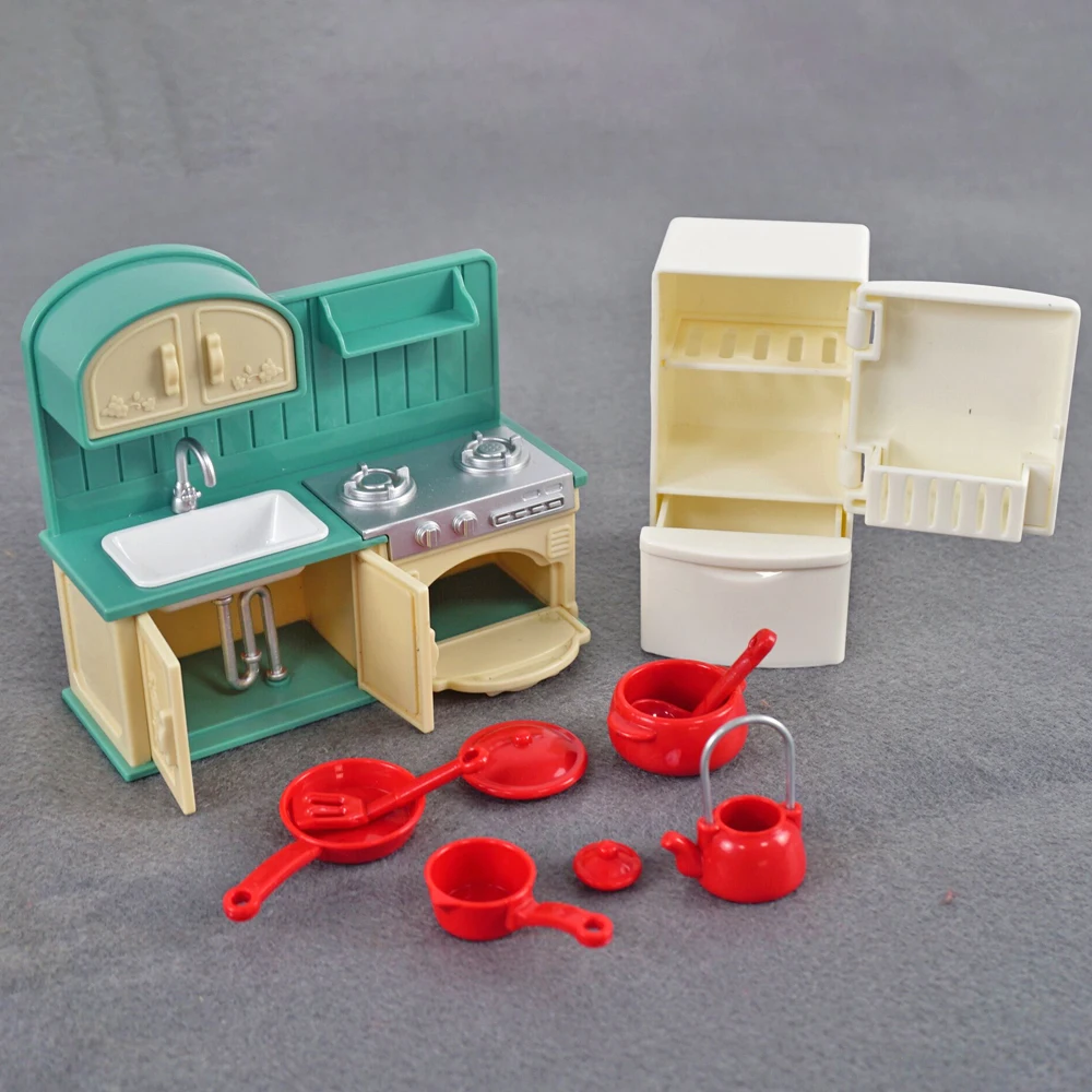 Kitchen Cookware Set Toys 1/12 Montessori Dollhouse Miniature Furniture Food Accessories Reindeer Mystery Box For Christmas Gift doll house toys dollhouse furniture set