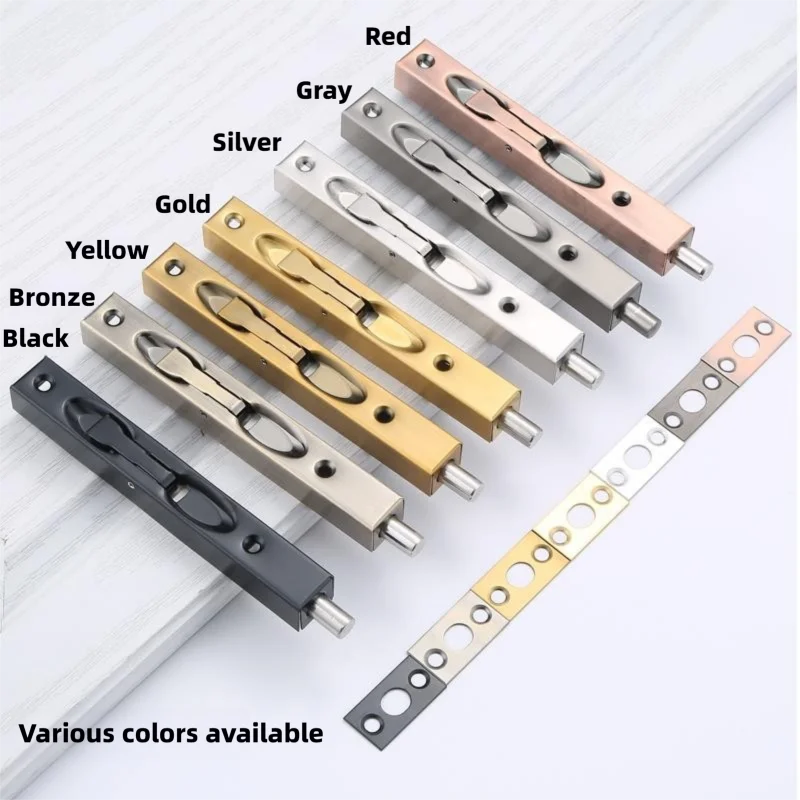 สลักประตูเหล็กสแตนเลส กลอนประตูกันไฟ ล็อคแบบซ่อน สำหรับบ้าน สำนักงาน โรงรถ ติดตั้งง่าย แข็งแรง ทนทาน 1