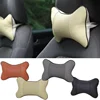 Car Neck Pillows Both Side Pu Leather 1pcs Pack Headrest For Head Pain Relief Filled Fiber Universal Car Pillow 2