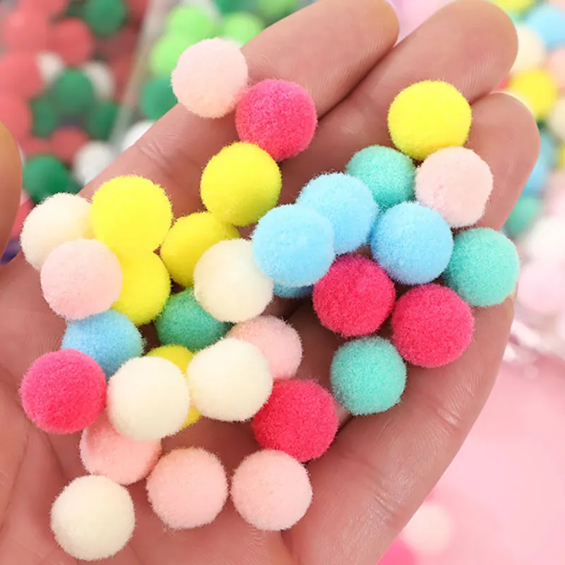 30-300Pcs Soft Pom Poms Fluffy Balls Pompon Mixed 40Colors Fur Ball for Kids DIY Craft Wedding Decor 8/10/15/20/25/30mm
