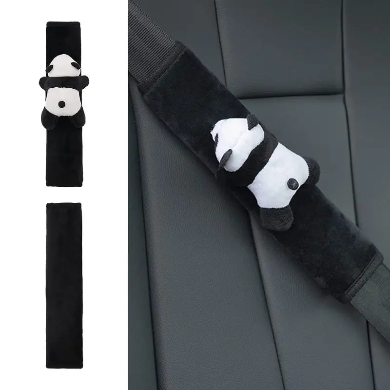 

Cartoon Panda Seat Sleep Positioner Shoulder Pad Warm Plush Interior Seat Belt Protector Interior Safety Universal Shoulder Pad
