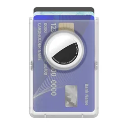 Magnetic Anti - Loss Card Holder Wallet with AirTag Integration (Transparent)