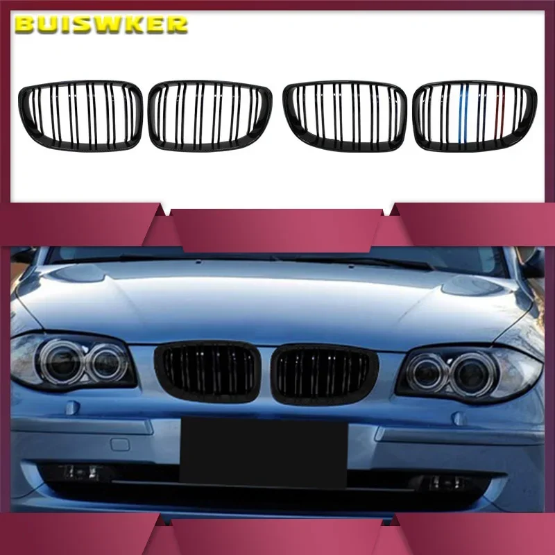 Car-Glossy-Black-Grill-Front-Kidney-Grille-for-BMW-E81-E87-E82-E88-128I ...