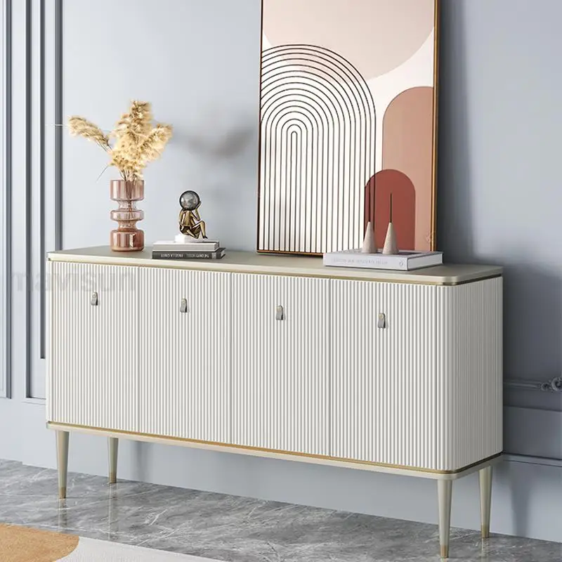 Light Luxury Kitchen Cabinets With Rounded Edges Sofa Solid Wood Furniture Large Villa American Style Sideboard For Dining Room