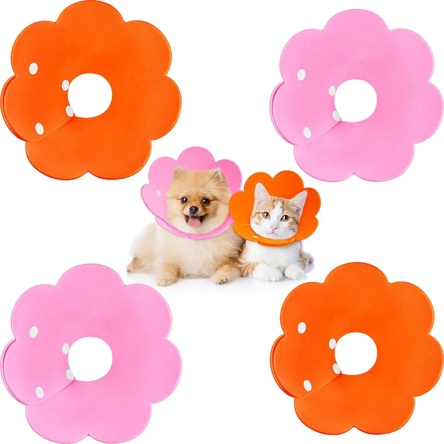 

Flower Design Cat Cones Cat Recovery Collar Soft for Cat Wound Healing Protective Cone After Surgery Elizabethan Collars