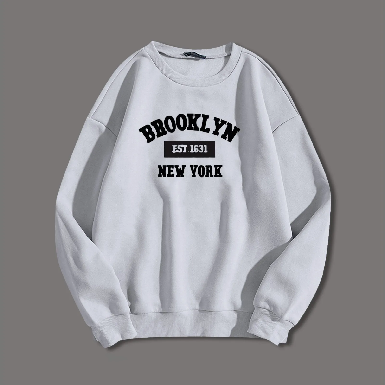 

Oversize Hoodless Sweatshirt 2023 y2k Letter Print Long Sleeve Round Neck Pullovers Tops Autumn Winter Korean New Women Clothing