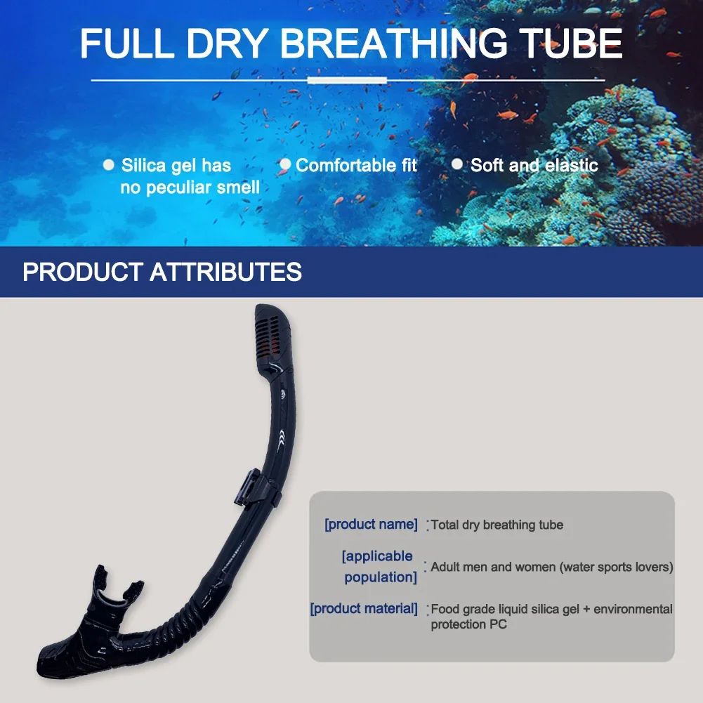 Diving Snorkel Full Dry Underwater Breathing Tube Hose Gear Swimming Equipments Scuba Diving and Snorkeling Device