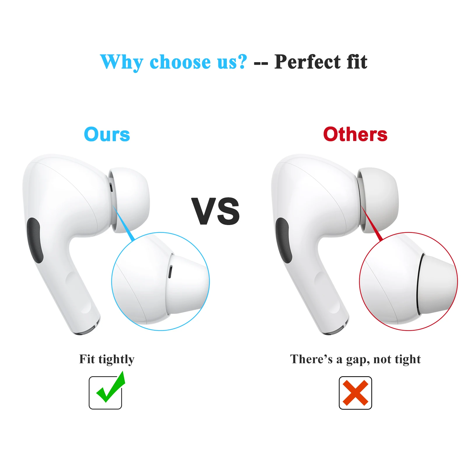 6 PCS Silicone Ear Tips - Noise Reduction Protective Covers