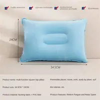 Portable Ultralight Inflatable PVC Nylon Air Pillows Camping Sleep Cushion Travel Hiking Beach Car Plane Head Rest Camp Gears 2