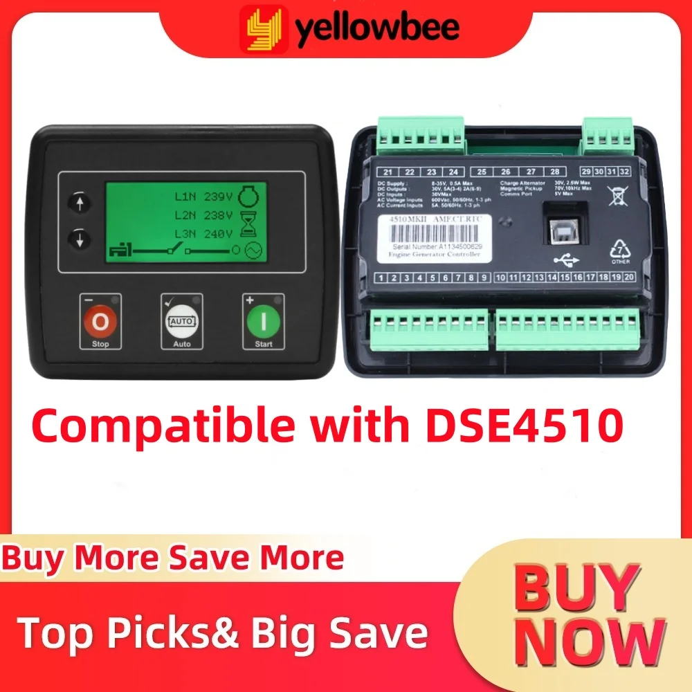 DSE4510MKII AMF 디젤 발전기 컨트롤러 패널 자동 주전원 고장 제어 ..