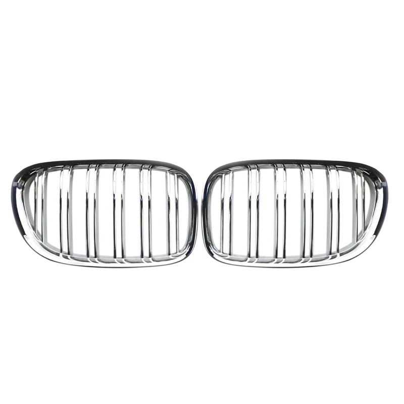 

Front Kidney Dual Slat Grille For -BMW F01 F02 7 Series 2009-2015 Chrome Grill 51117184151 51117184152