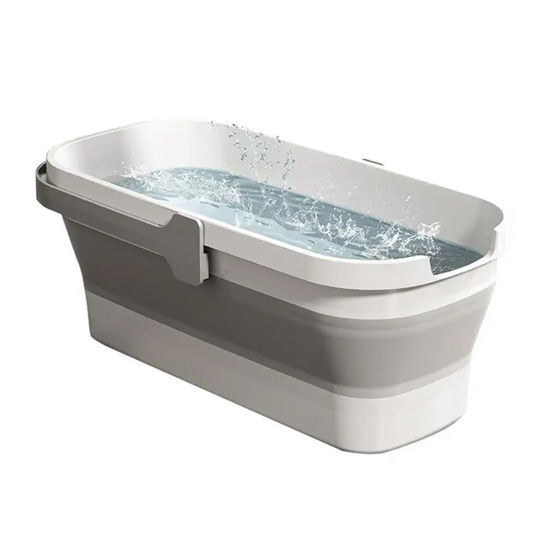 

Складная прямоугольная Удобная прямоугольная корзина для воды, Складная портативная ванна для кемпинга на колесах