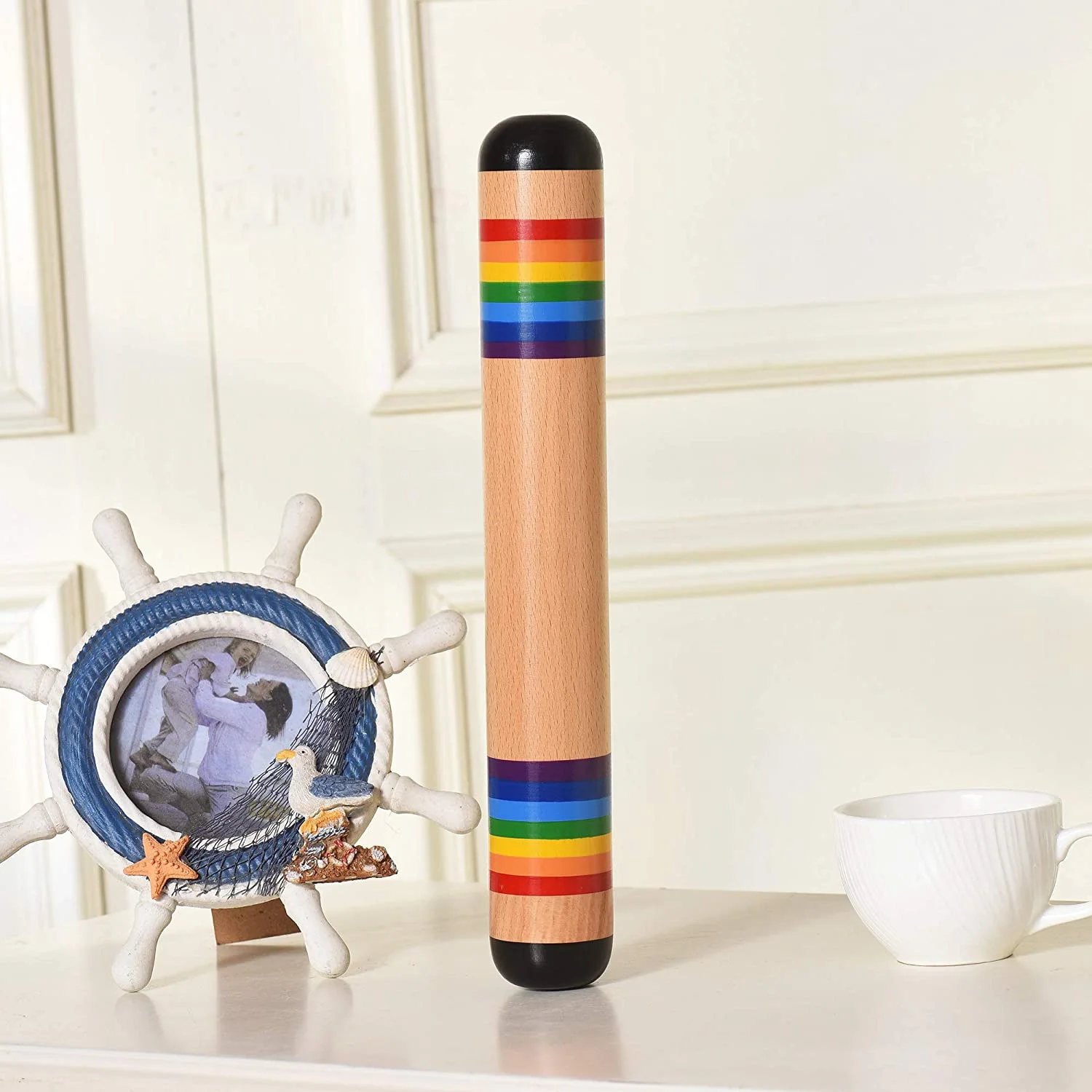Rain Stick Wooden Rain Maker Rattle Shaker Rainfall Tube Musical Instrument Toy For Kids