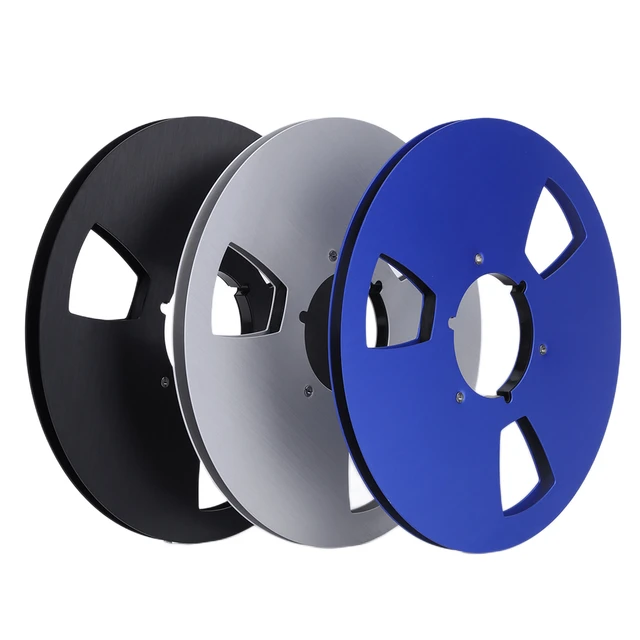  1/4 7 Inch Blank Reel, Recording Tape Reel Bending Resistant  Stainless Steel Screws 11 Holes for Reel Tape Player (Black) : Electronics