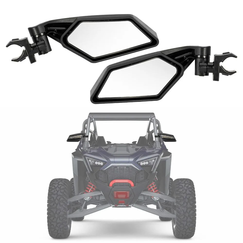 360 Degree Adjustable Side Mirrors With 1.75" -2" Roll Bar Cage (1 Pai – 3 Star UTV