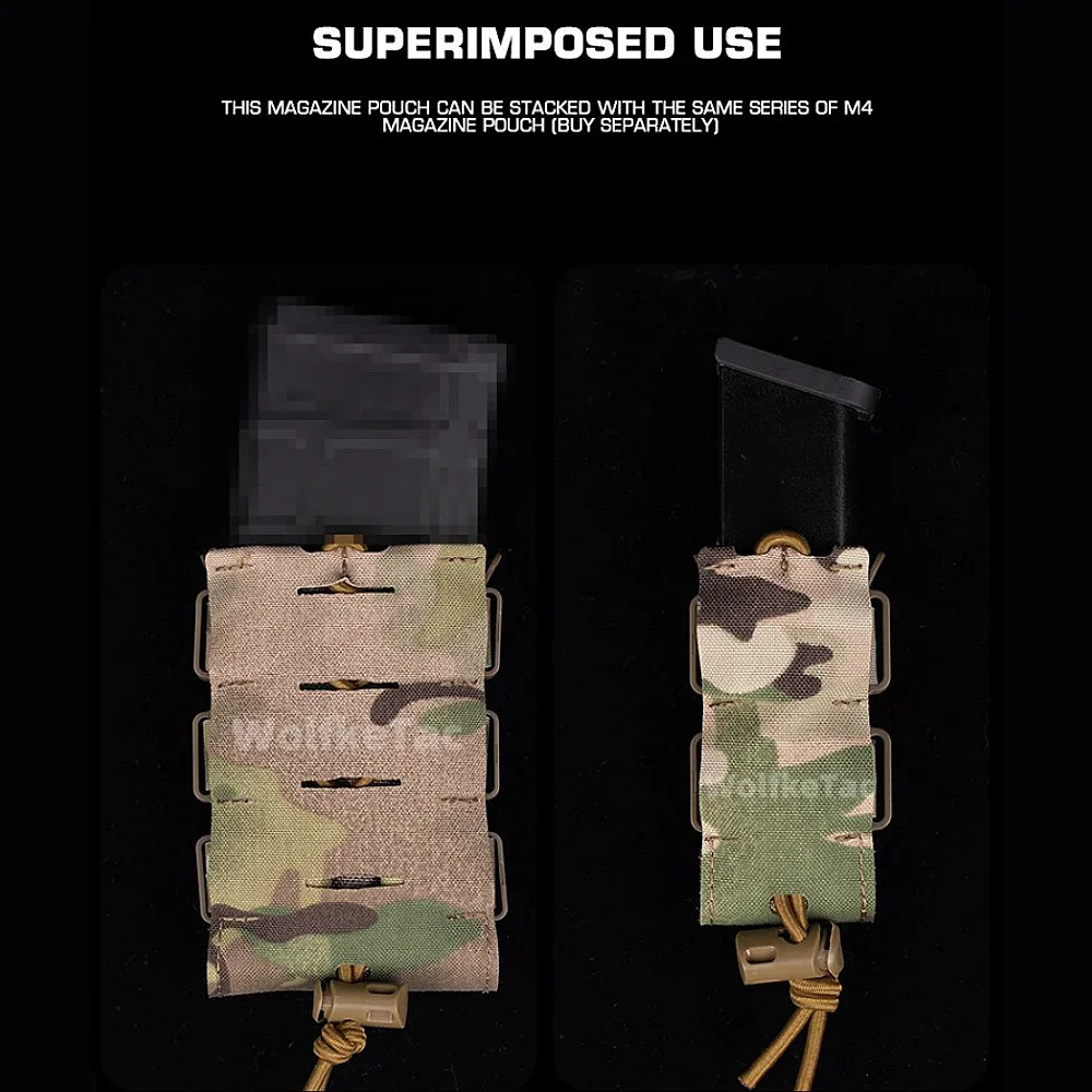 Tactical Molle Magazine Pouch for 9mm Pistol Mag 5.56 AR15 M4 AK Hunting Rifle MAG Bag Airsoft Outdoor Tool Flashlight Pouch 6