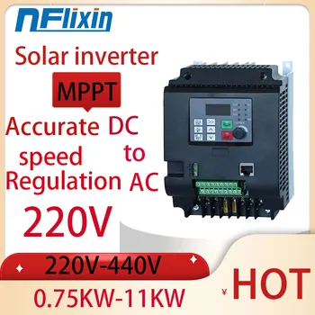 VFD อินเวอร์เตอร์พลังงานแสงอาทิตย์ DC 200-400V 2.2KW 10A อินพุตแปลงความถี่ 3 เฟสสําหรับปั๊มน้ํา Motor Speed Controller 1