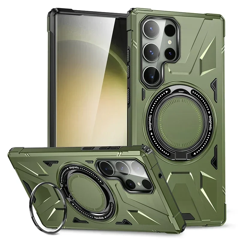 Magnetic Ring Holder Kickstand Protective Case with Stand